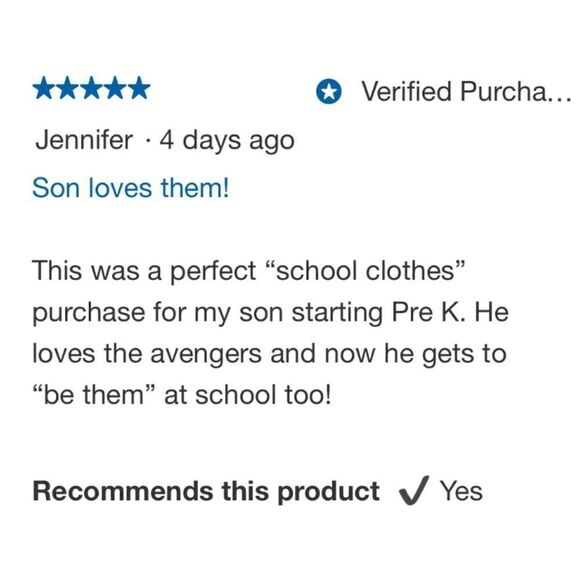 MARVEL AVENGERS Kids 5-Piece Set: 3 Shirts, Shorts and Jogger - Sizes 6 yrs & 7 - Picture 12 of 13